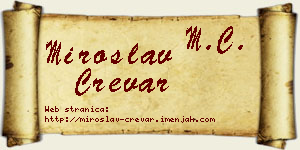 Miroslav Crevar vizit kartica